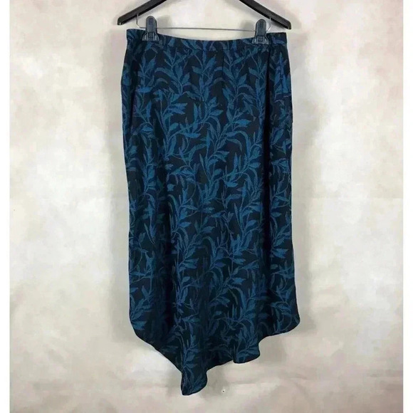 ALFANI Black/Teal Floral Midi Skirt NEW 4 - Picture 8 of 11